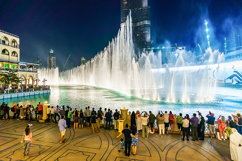 เที่ยวน้ำพุแห่งดูไบ Dubai Fountain ดูไบ สหรัฐอาหรับเอมิเรตส์
