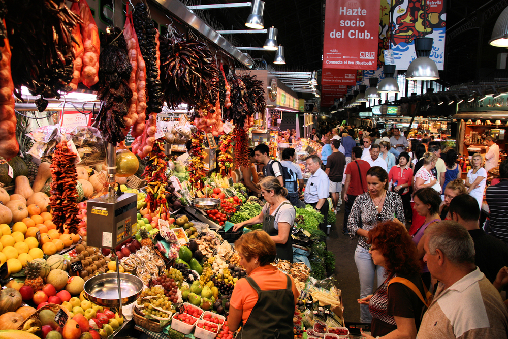 เที่ยวตลาดสดบุคเคอเรีย Mercat De La Boqueria, Barcelona สเปน