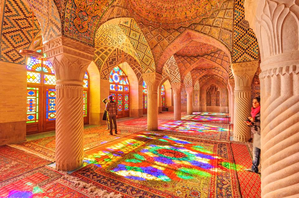 เที่ยวมัสยิดสีชมพู Nasir ol Molk Mosque, Shiraz อิหร่าน